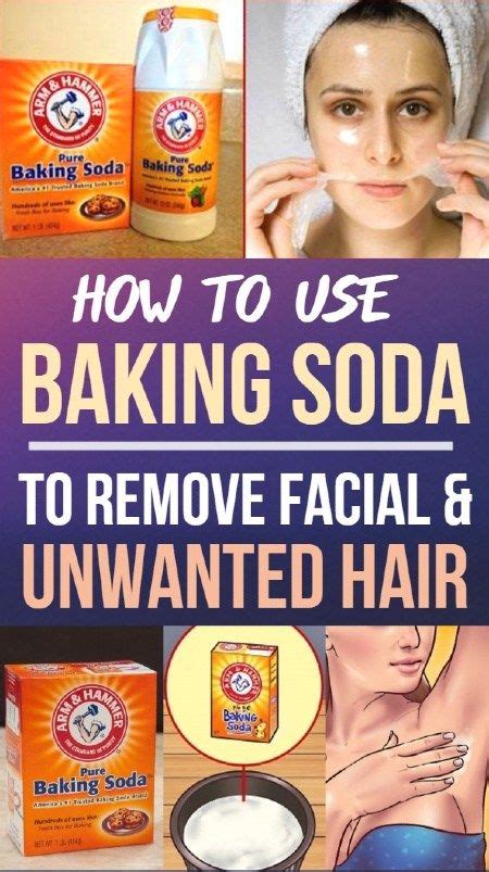 baking soda to remove facial hair